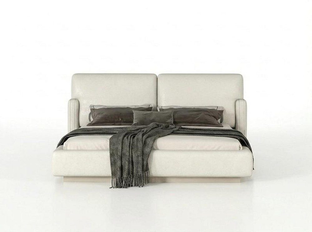 Xlmoebel Polsterbett Modernes Polsterbett Creme Doppelbett Schlafzimmer Design (1-tlg., 1-tlg)