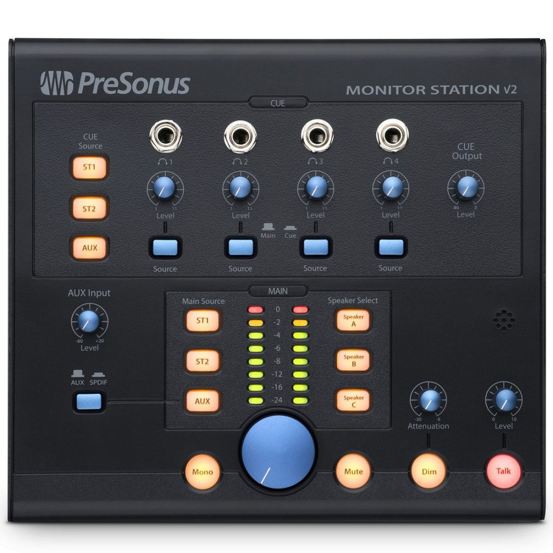 Presonus Mischpult Presonus Monitor Station V2 mit 2x Klinkenkabel, (Studio Controller, Monitor Station), Vorteils-Set mit 2x Klinkenkabel