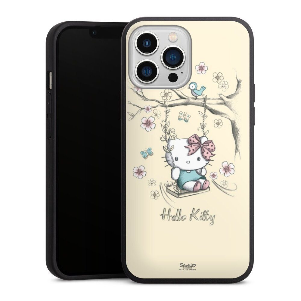 DeinDesign Handyhülle Hello Kitty Fanartikel Offizielles Lizenzprodukt Hello Kitty Natur, Apple iPhone 13 Pro Max Silikon Hülle Premium Case Handy Schutzhülle