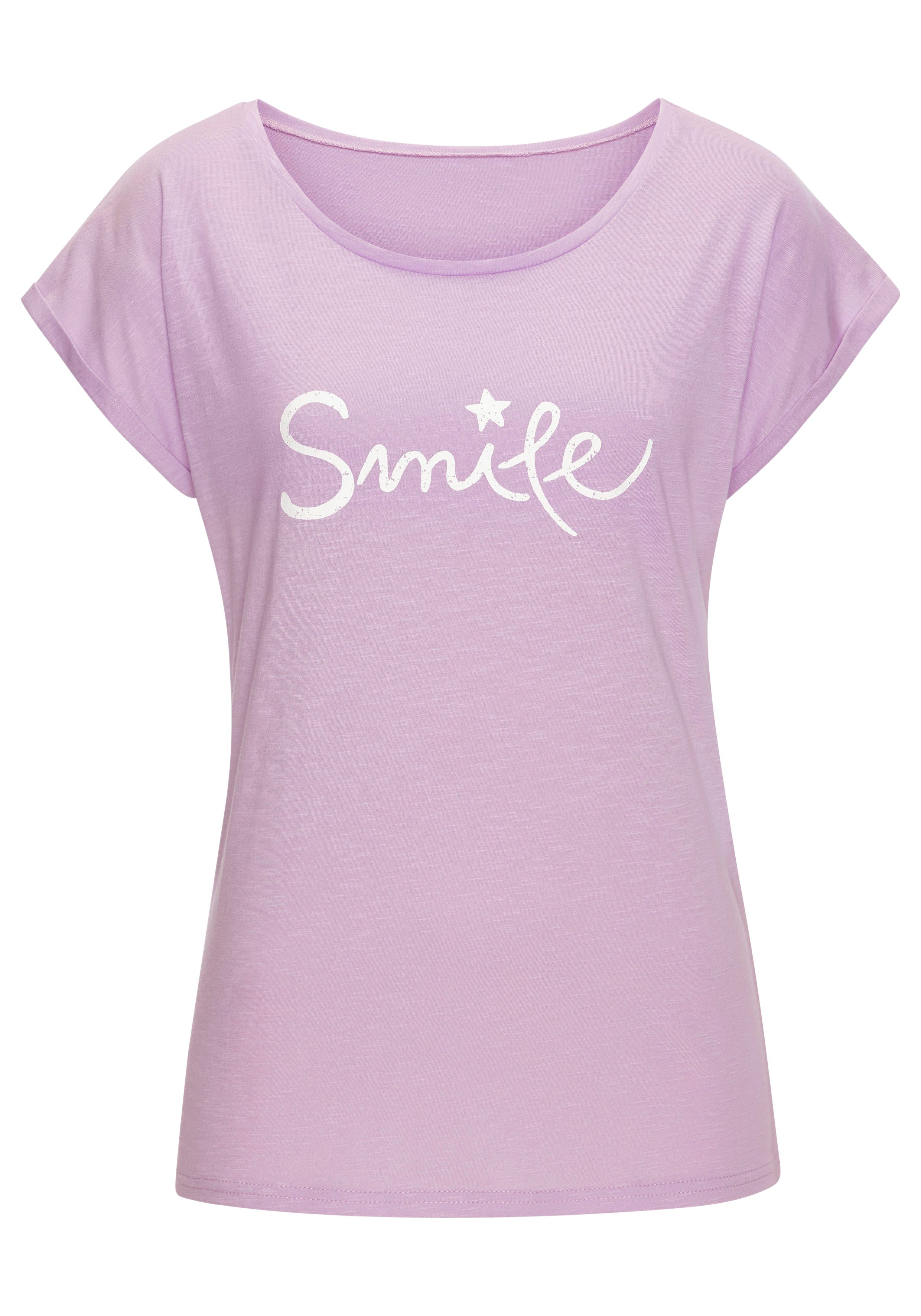 Beachtime T-Shirt "mit Frontdruck "Smile"", aus weicher Baumwoll-Qualität günstig online kaufen