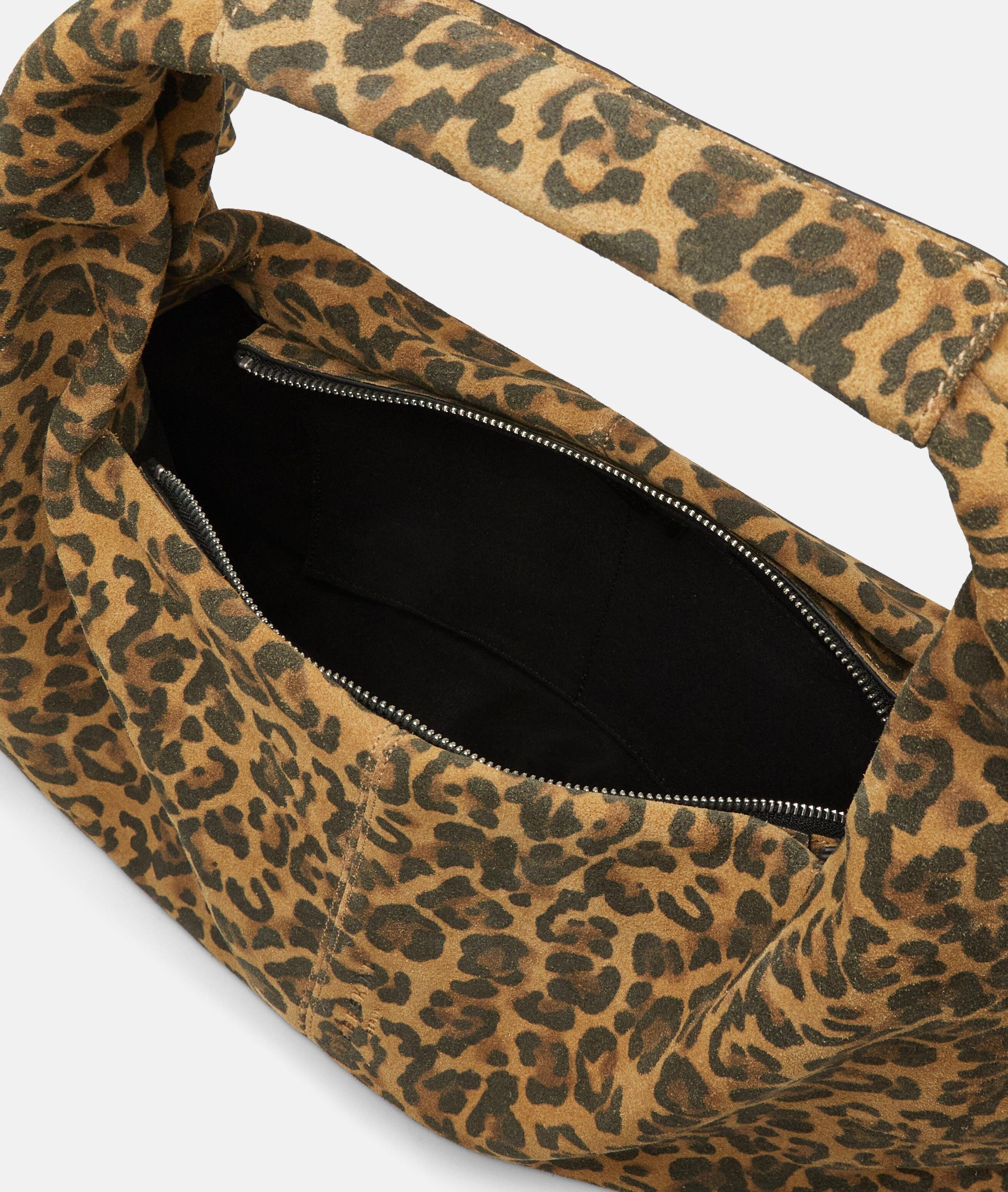 Liebeskind Berlin Schultertasche Leo Scarlet Satchel M, Geräumige Schultertasche mit Leo-Print