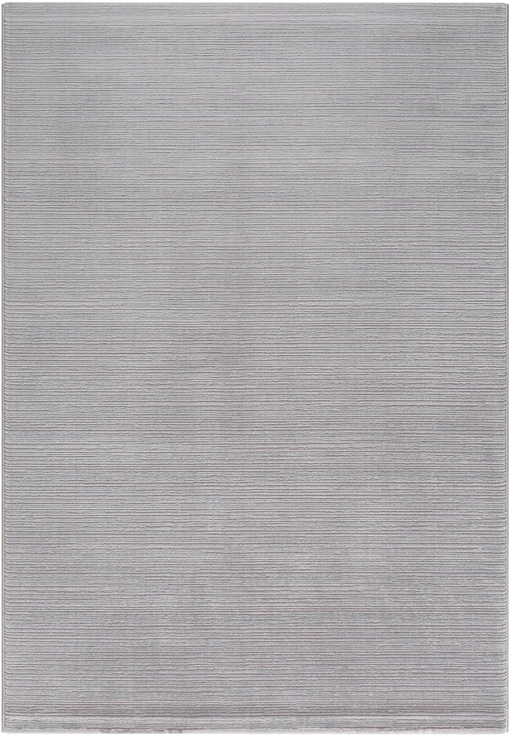 Teppich Lima, mit hochwertige dezentem Sehrazat, Höhe: hellgrau mm, Kurzflorteppich rechteckig, Verarbeitung 10 Glanz