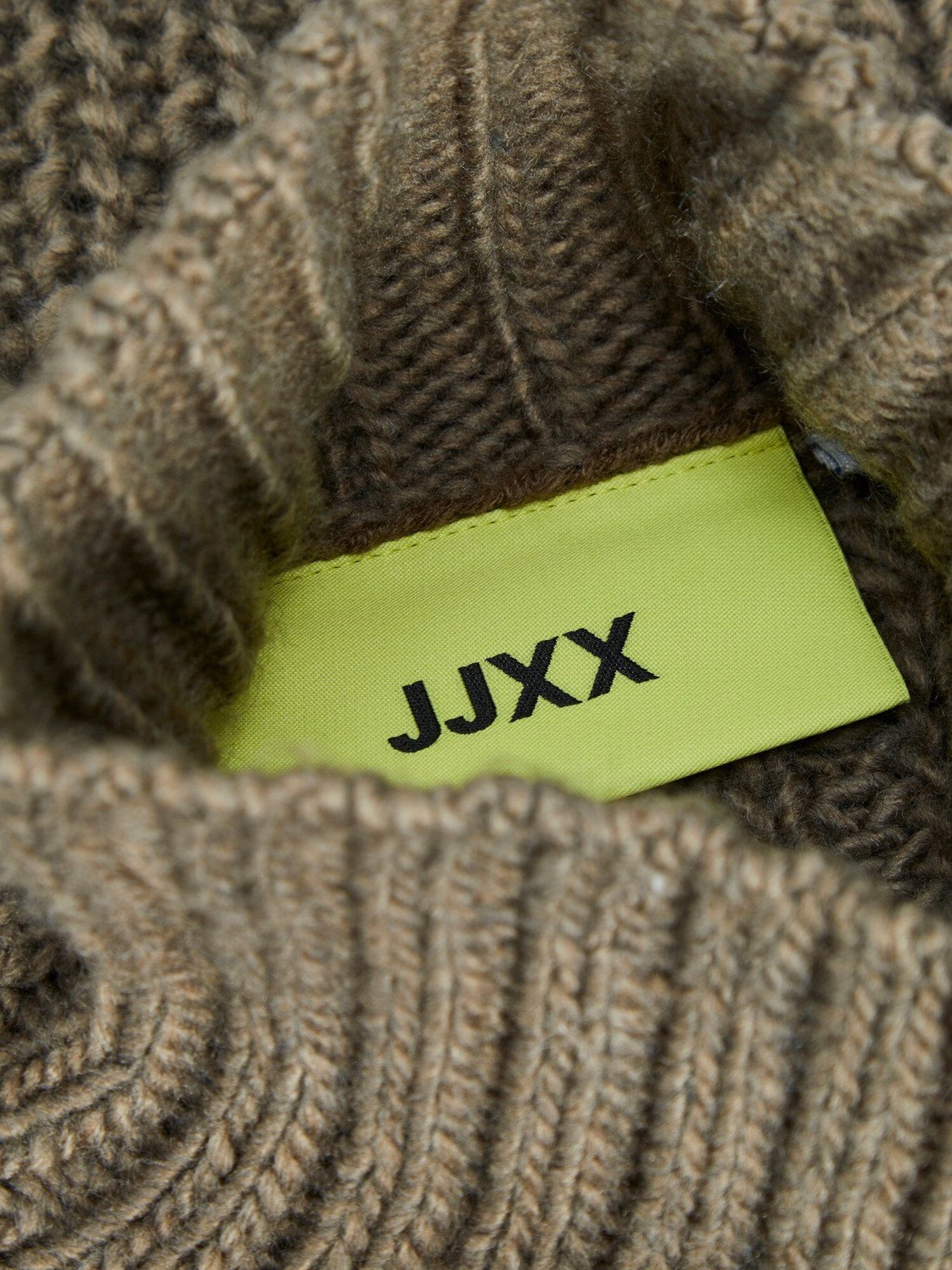 JJXX Strickpullover Pullover Kelvy Chunky hohem Braun Langarmshirt mit