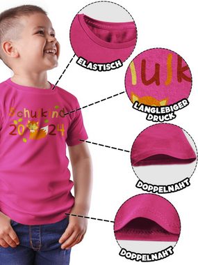 Shirtracer T-Shirt Schulkind 2024 Fuchs (1-tlg) Einschulung Junge Schulanfang Geschenke