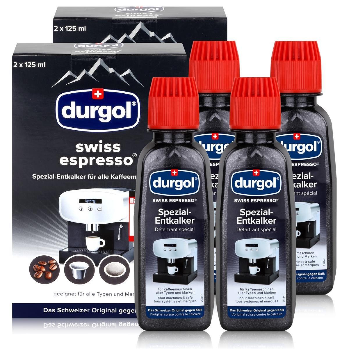Durgol Swiss Spezial Espresso DED 4 Entkalker Flaschen a 125ml Entkalker