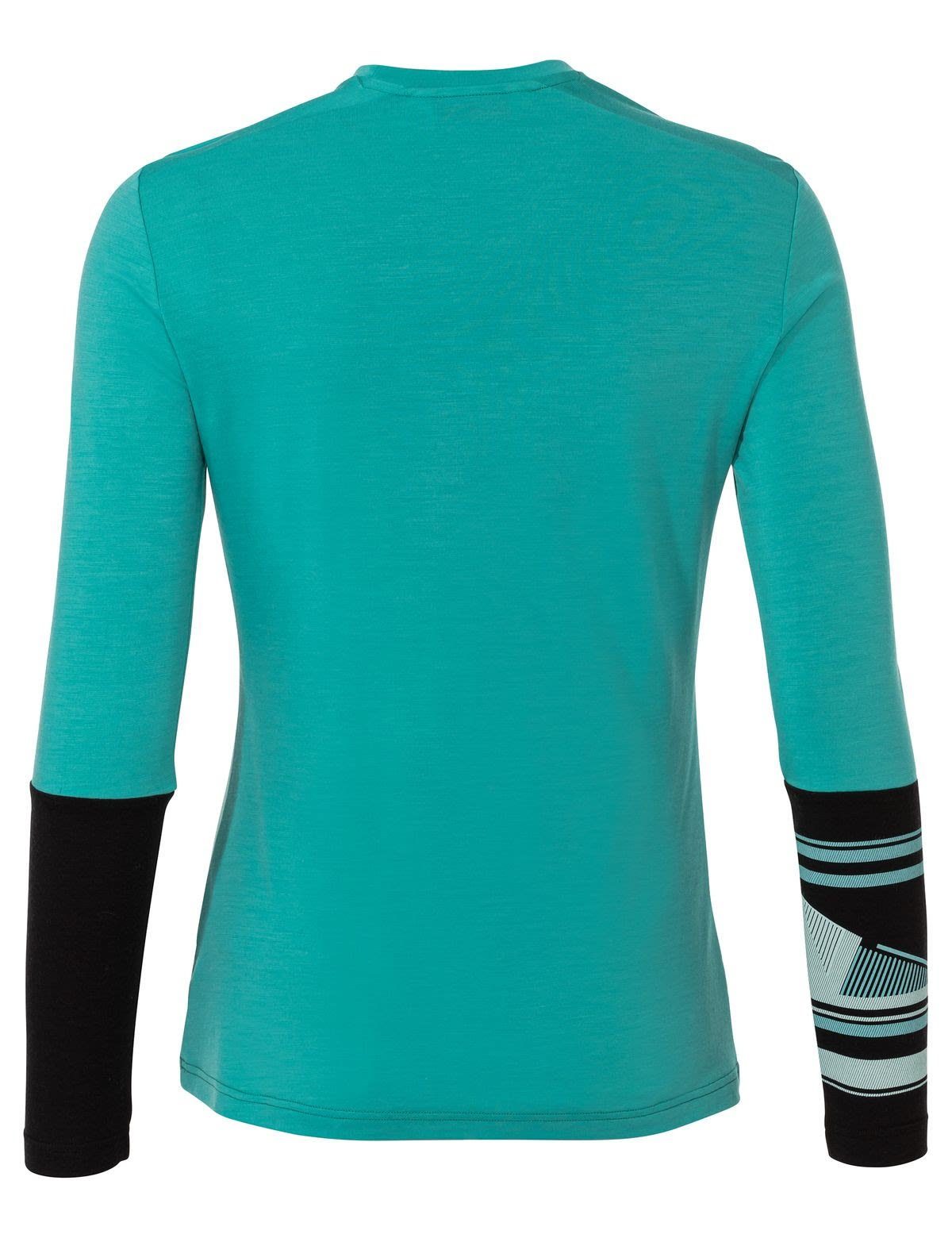 Long-sleeve Wool Womens T-shirt Bright VAUDE Vaude Langarmshirt Monviso Aqua