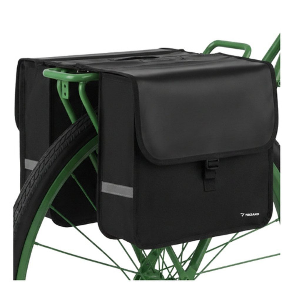 Trizand Fahrradtasche Gepäckträgertasche Radtaschen-Paar (Spar-Set, 1-tlg., 35x30x12 cm wasserdicht), wasserdicht, Reflektoren, Doppelkonstruktion, 28L