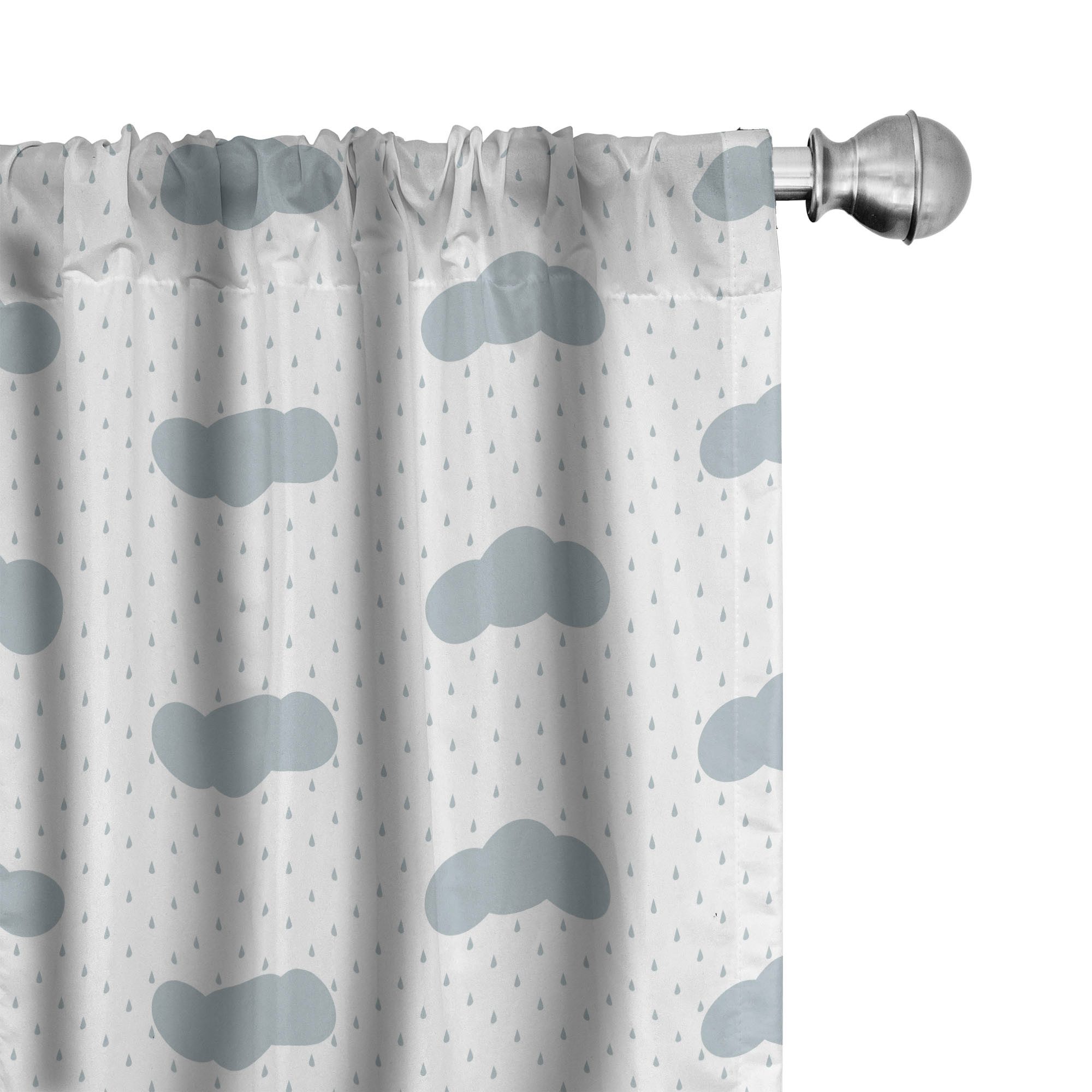 Abakuhaus Gardine Vorhang für Wohnzimmer Schlafzimmer Dekor, Microfaser, Wolken Rainydrops Plain Fallen