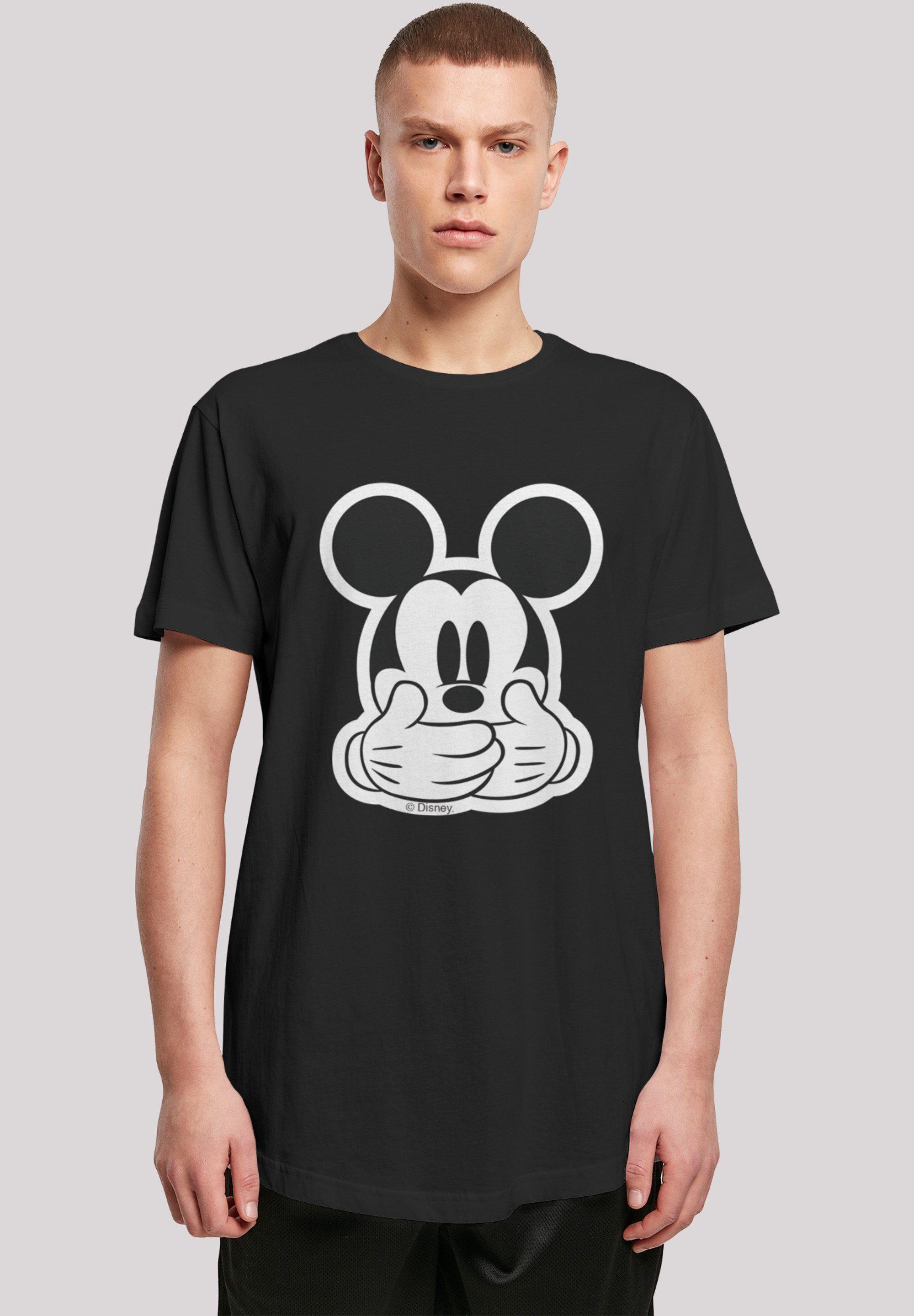 F4NT4STIC T-Shirt Micky Maus Don\'t Speak Print, Disney Mickey Mouse Don\'t  Speak Breast Print