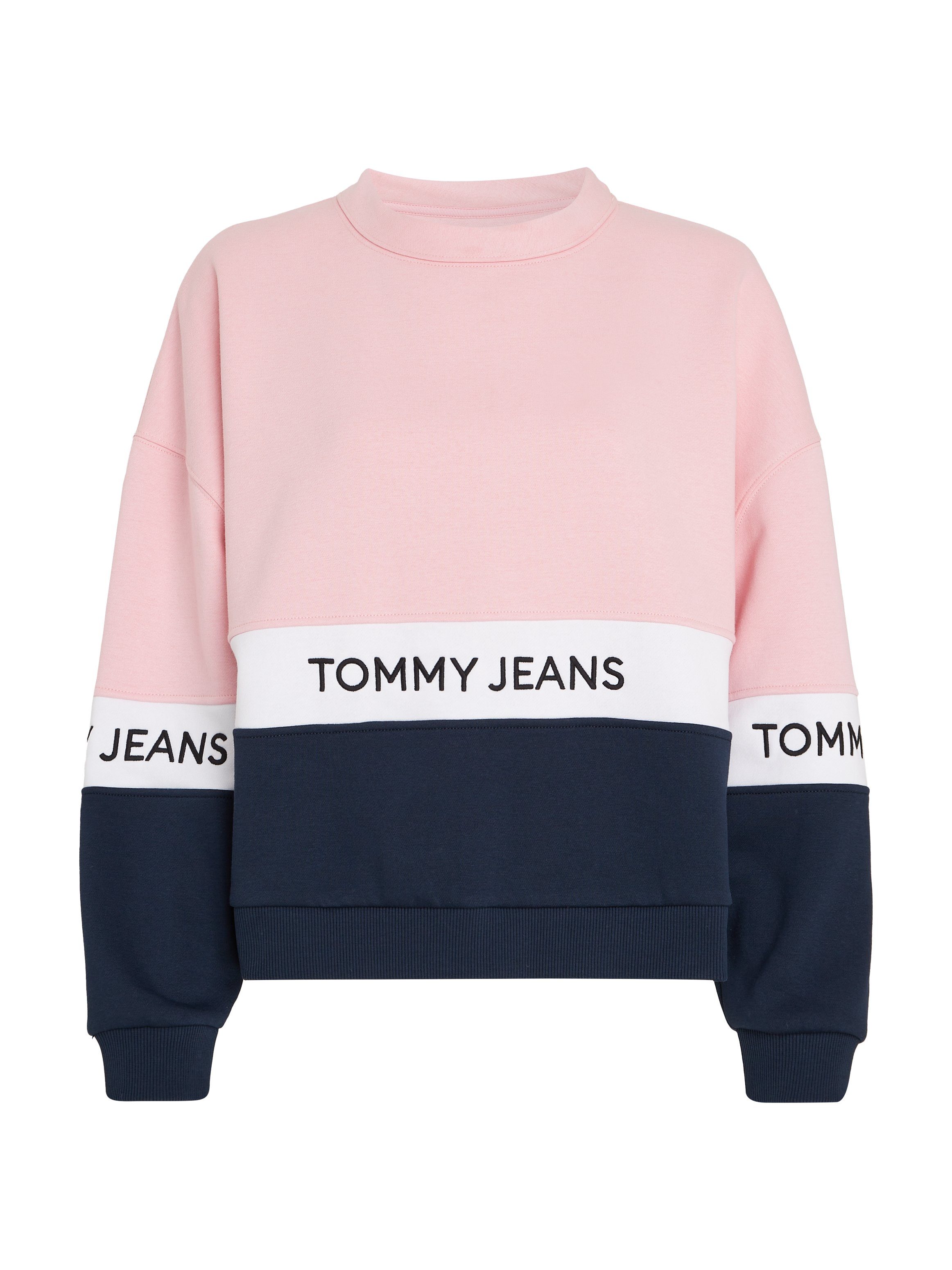Sweatshirt TJW Logoschriftzug-Stickerei Tommy CBLK CREW Jeans mit