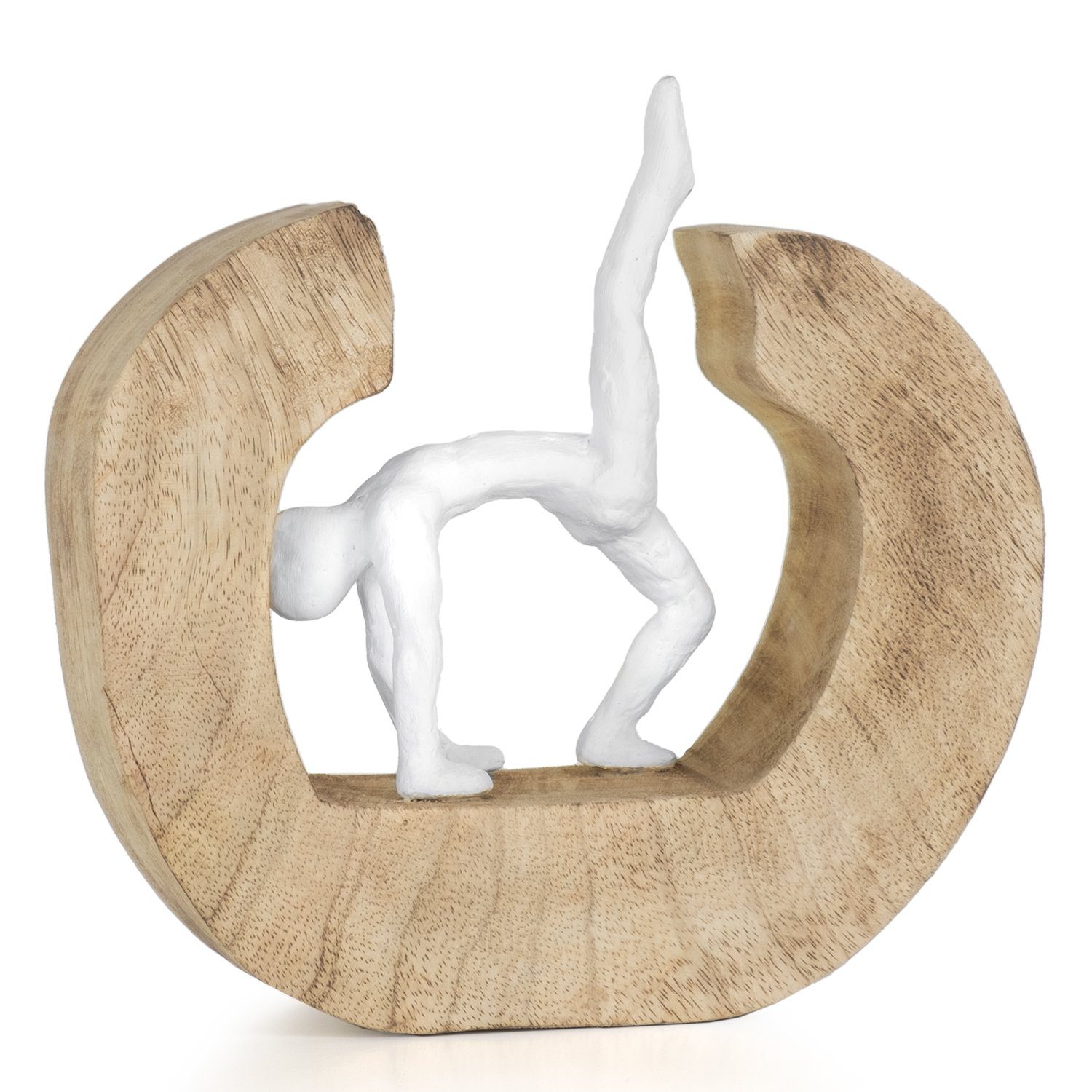 Skulptur Rad, das Holz Holzdekoration Moritz Wohnzimmer Figuren Objekte Deko Yoga Holzdeko