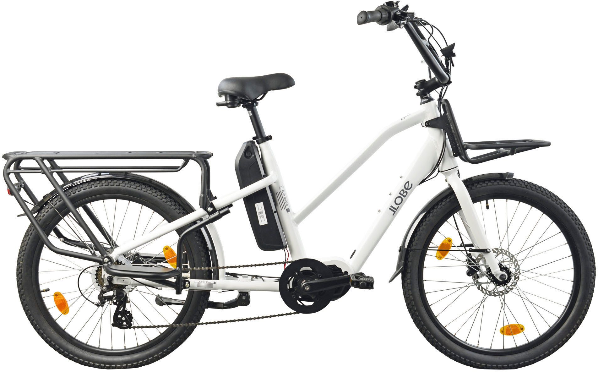 LLobe E-Bike Lastenrad Cargo City E-Bike Cargado, Shimano Tourney Schaltwerk, Kettenschaltung, Mittelmotor, 468 Wh