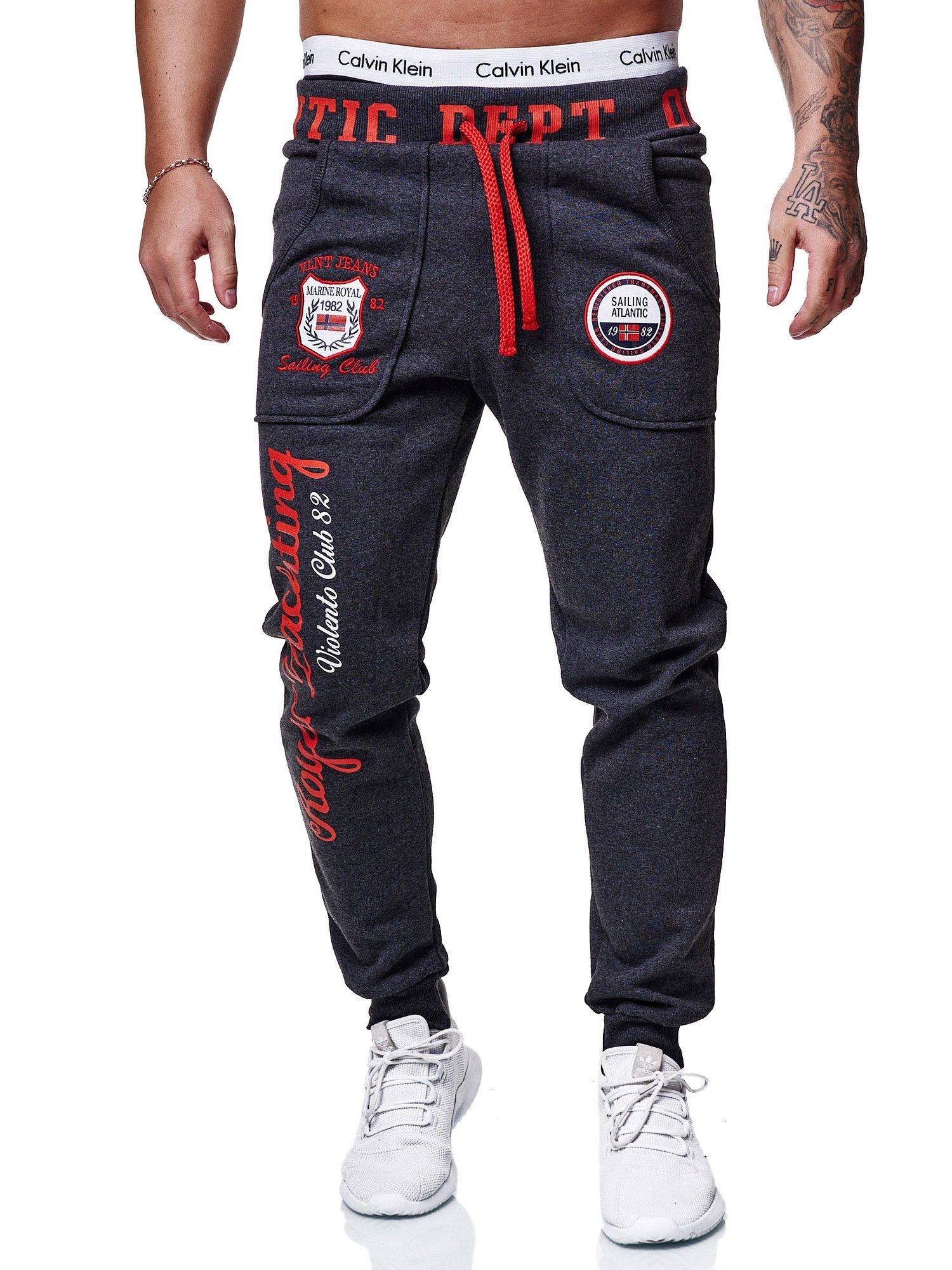 Trainingshose Antrazit OneRedox Fitness JG-601C Jogginghose 1-tlg) (Sporthose Freizeit Casual Sweatpants,