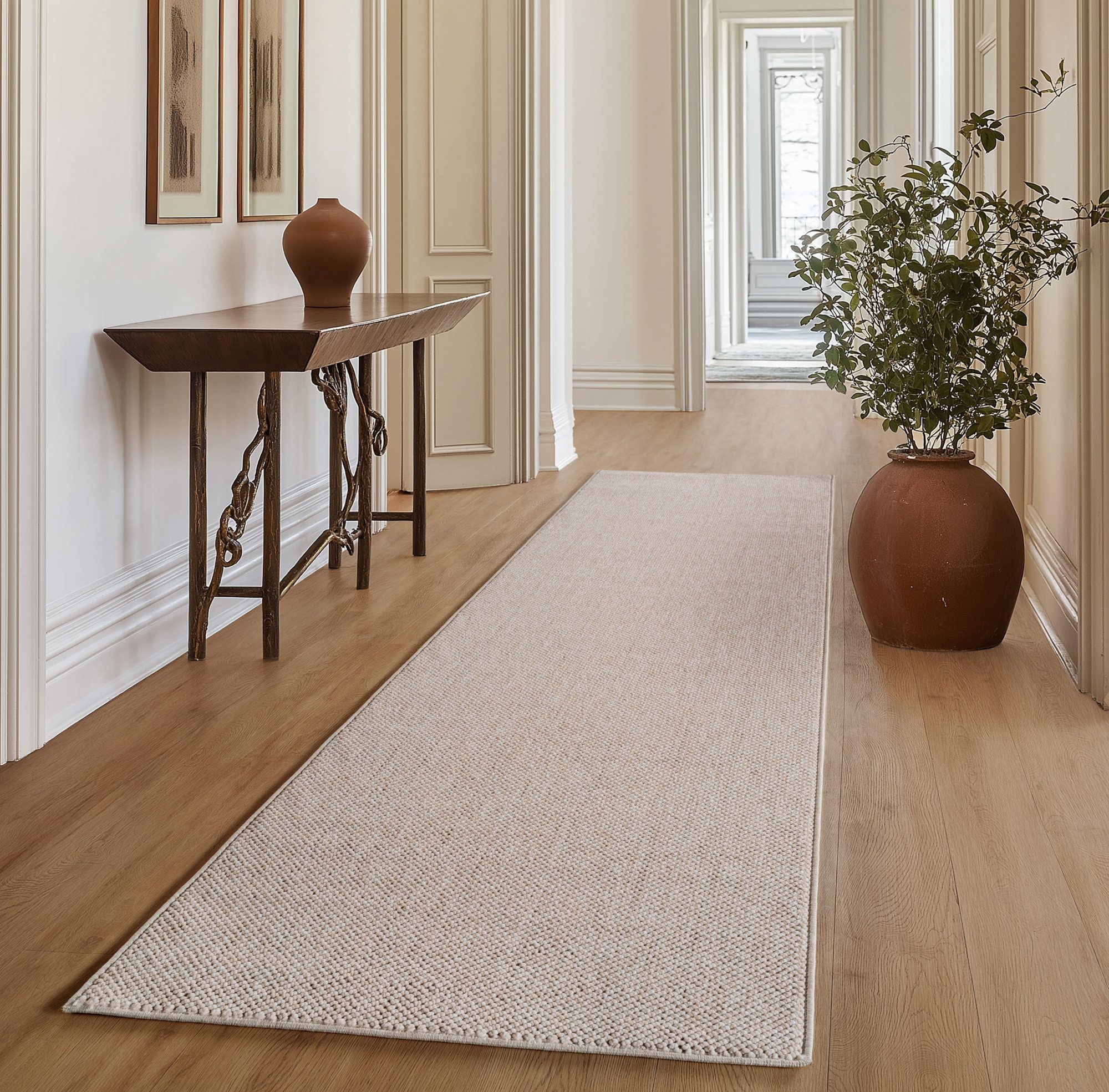 Designteppich Einfarbig Boucle Loop