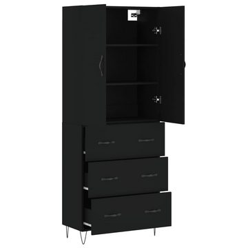 vidaXL Highboard Highboard Schwarz 69,5x34x180 cm Holzwerkstoff