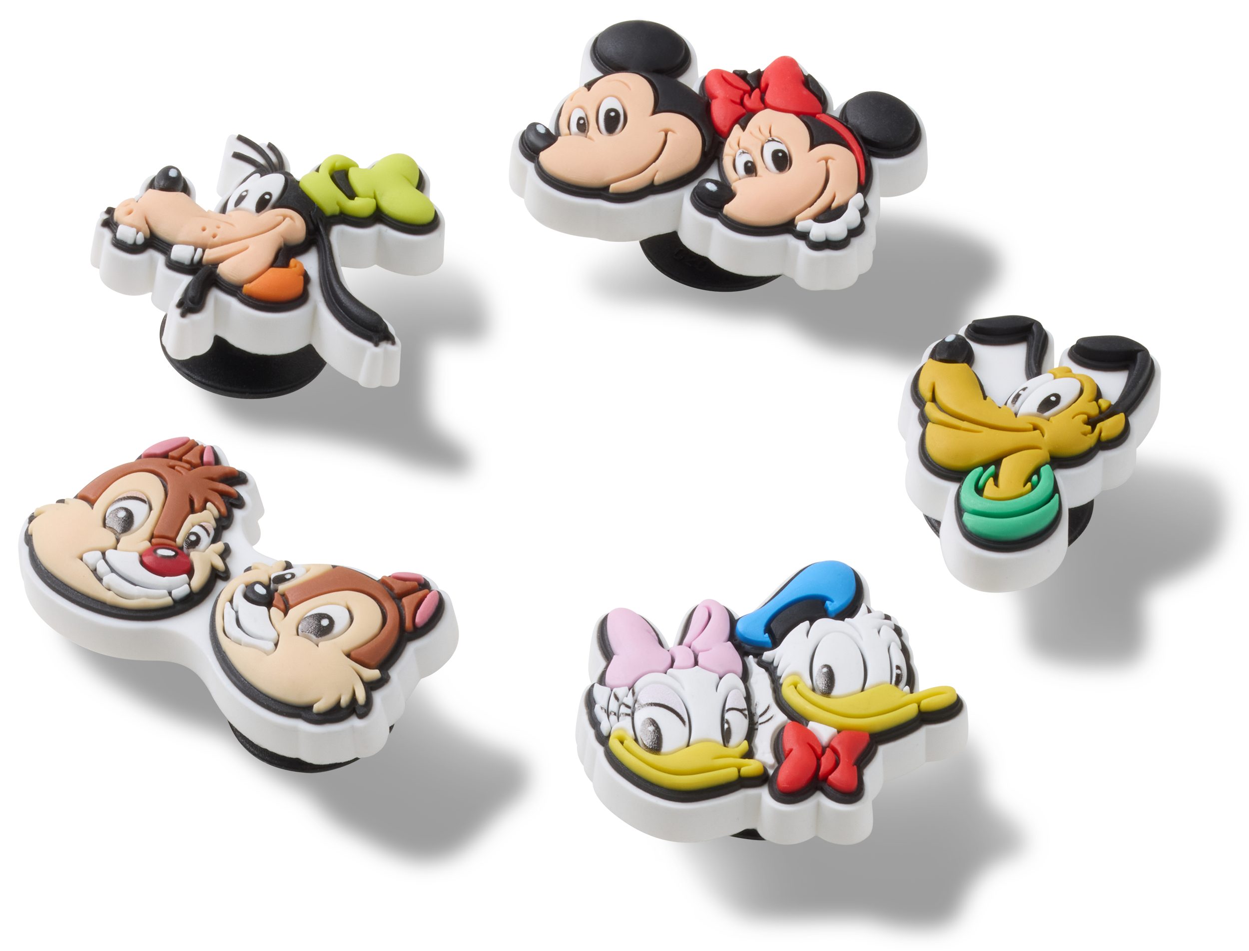 Crocs Schuhanstecker Jibbitz™ Mickey and Friends (Set, 5-tlg., Kein Spielzeug. Nicht für Kinder unter 3 Jahren geeignet), Mickey Mouse Motive zum Anstecken, Charm, Anstecker für Crocs Schuhe