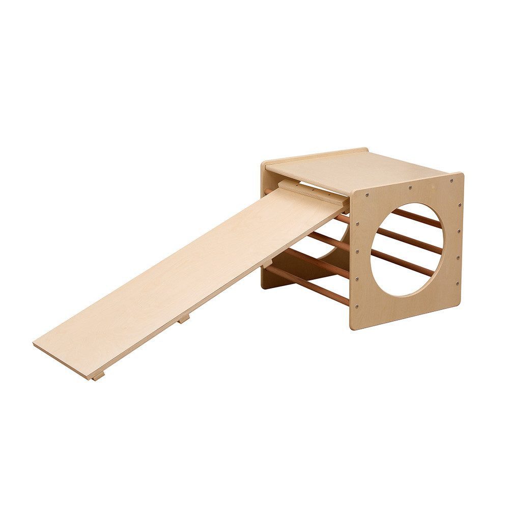 HOME DELUXE Kletterwand Kletterwürfel mit Rutsche FINN, Kletterampe, Kletterdreieck, Montessori