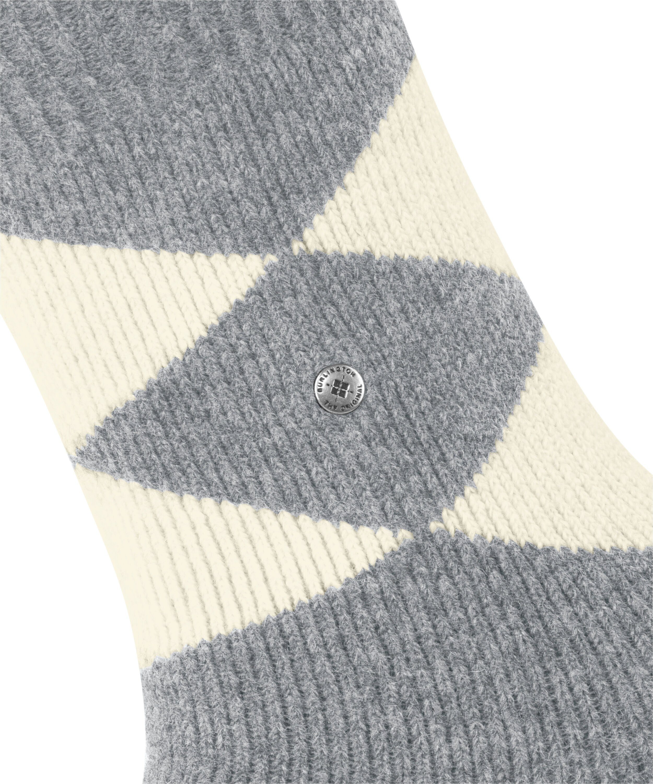 Argyle (3107) Socken (1-Paar) grey Cosy Burlington mel.