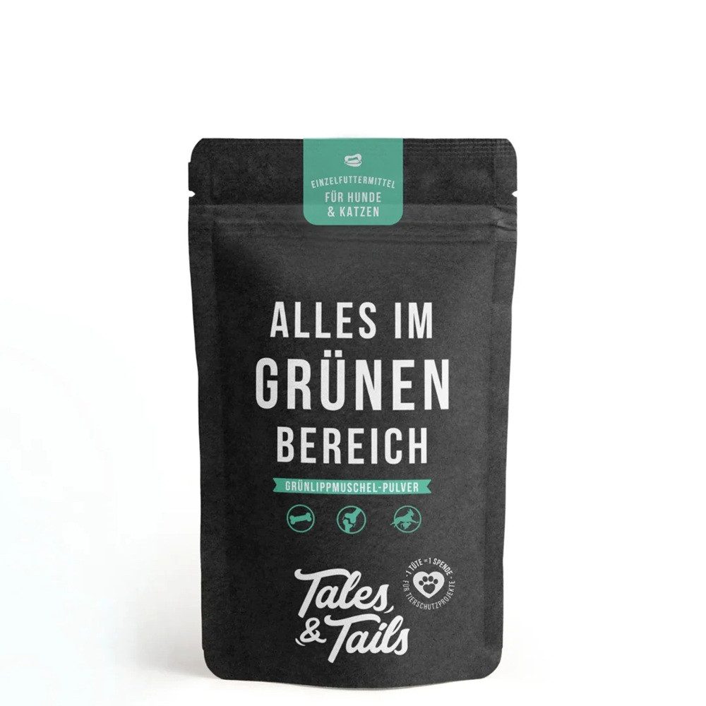 Tales & Tails Grünlippmuschelpulver - Alles im Grünen Bereich, Ergänzungsfuttermittel für: Hunde
