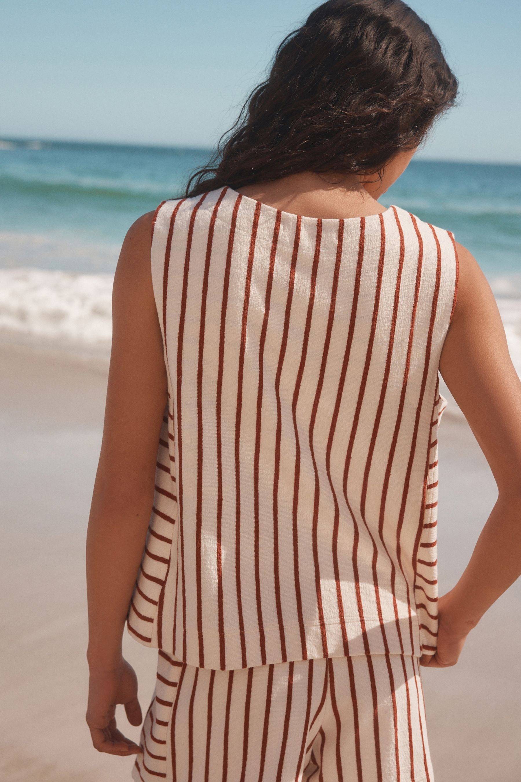 Next Tanktop Gestreiftes Frottee-Tanktop aus 100 % günstig online kaufen