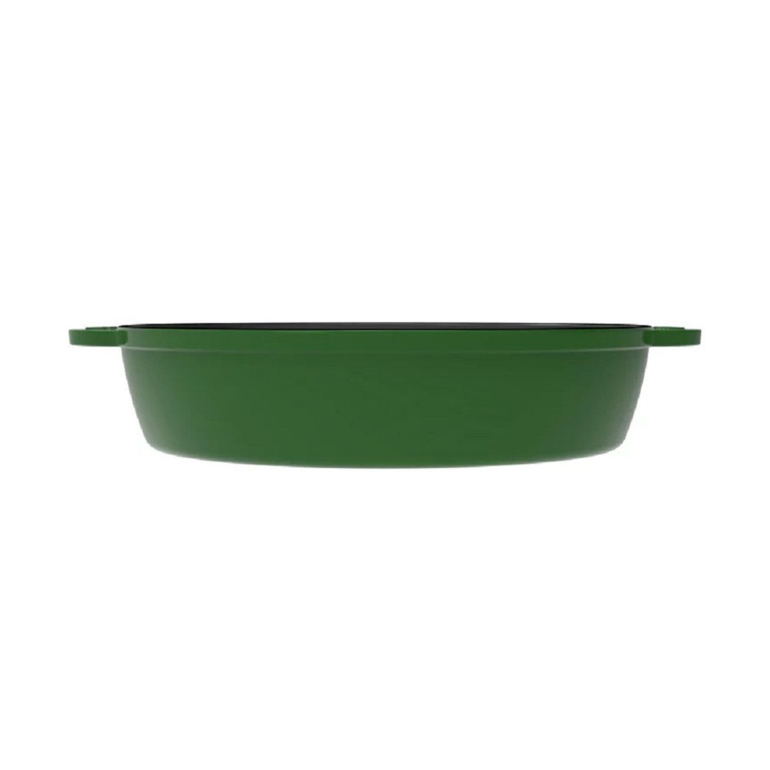 ROBARI Grillpfanne ROBARI Schmorpfanne Servierpfanne aus Gusseisen 26 cm Emailliert grün