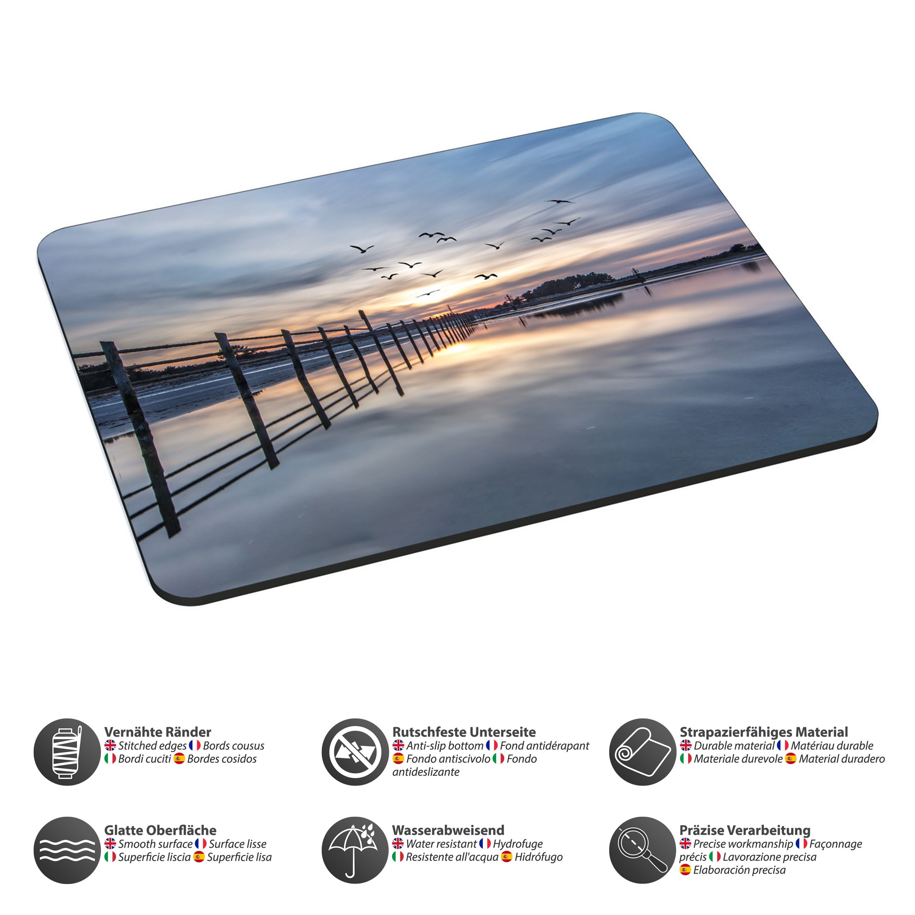 PEDEA Gaming Mauspad 22 cm x 18 cm mit Motiv (Größe L), mit vernähten Rändern und Rutschfester Unterseite