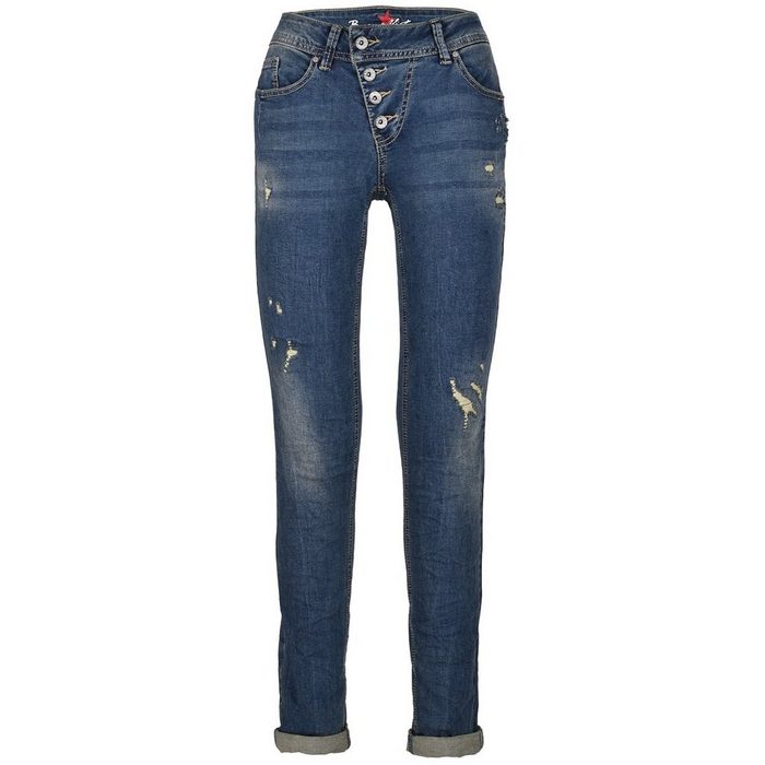 Buena Vista 5-Pocket-Jeans Malibu Stretch Denim torn blue