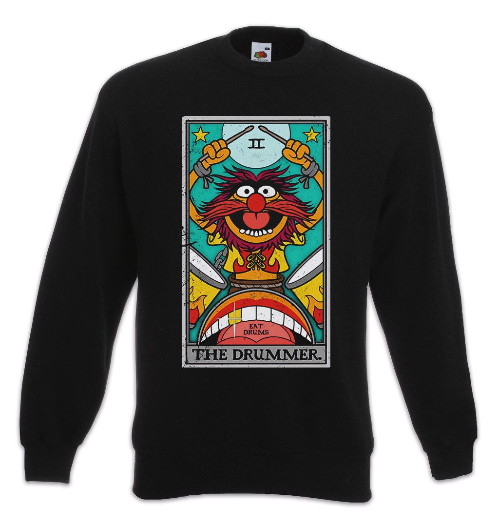 Sweatshirt Wicked Drummer Tarot Sweatshirt Drums Percussion Schlagzeuger Karte