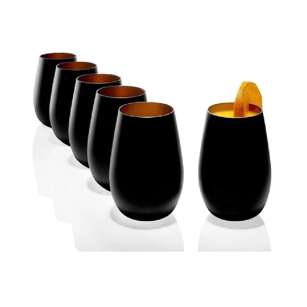 Stölzle Glas Stölzle Lausitz Elements Schwarz-Bronze (6er Set), Glas