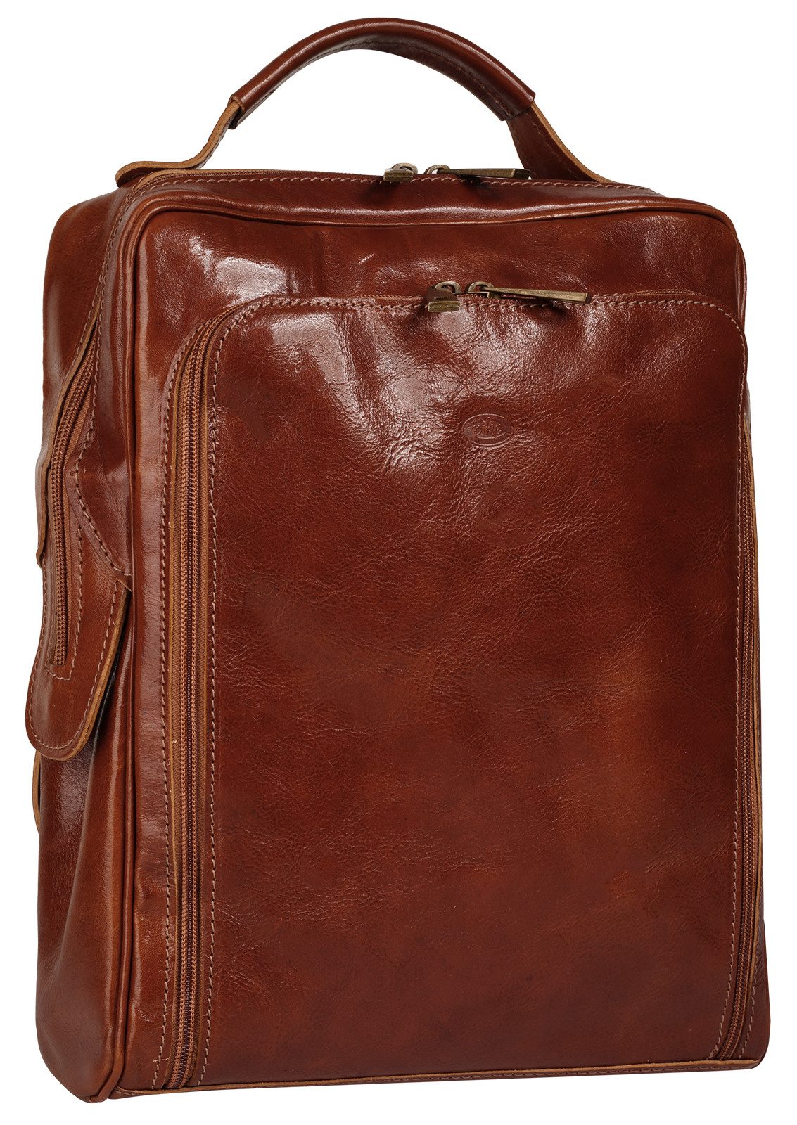 Piké Cityrucksack, echt Leder, Made in Italy