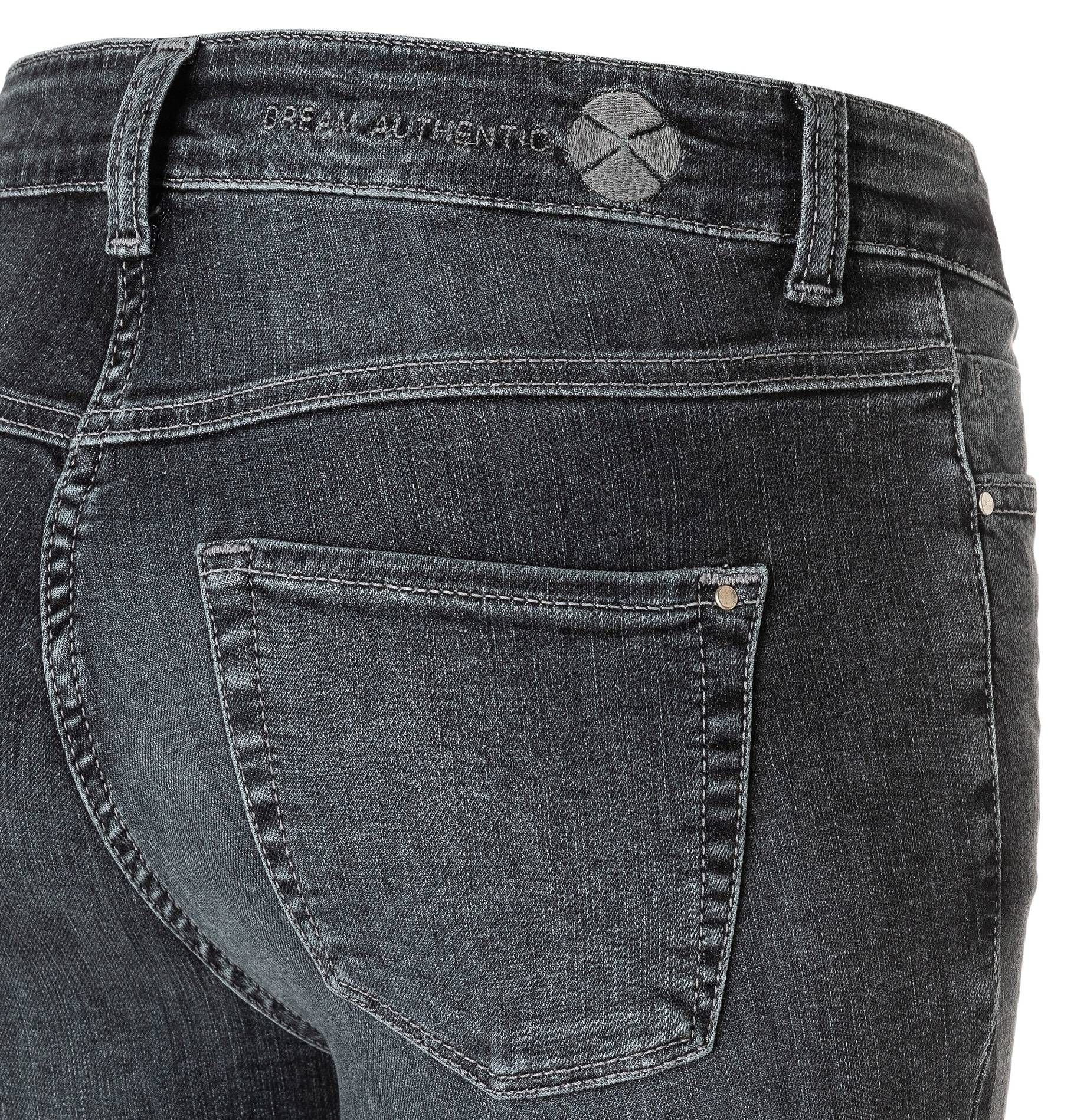 Fit verkürzt grau (1-tlg) DREAM Slim Jeans Damen (13) 5-Pocket-Jeans CHIC MAC