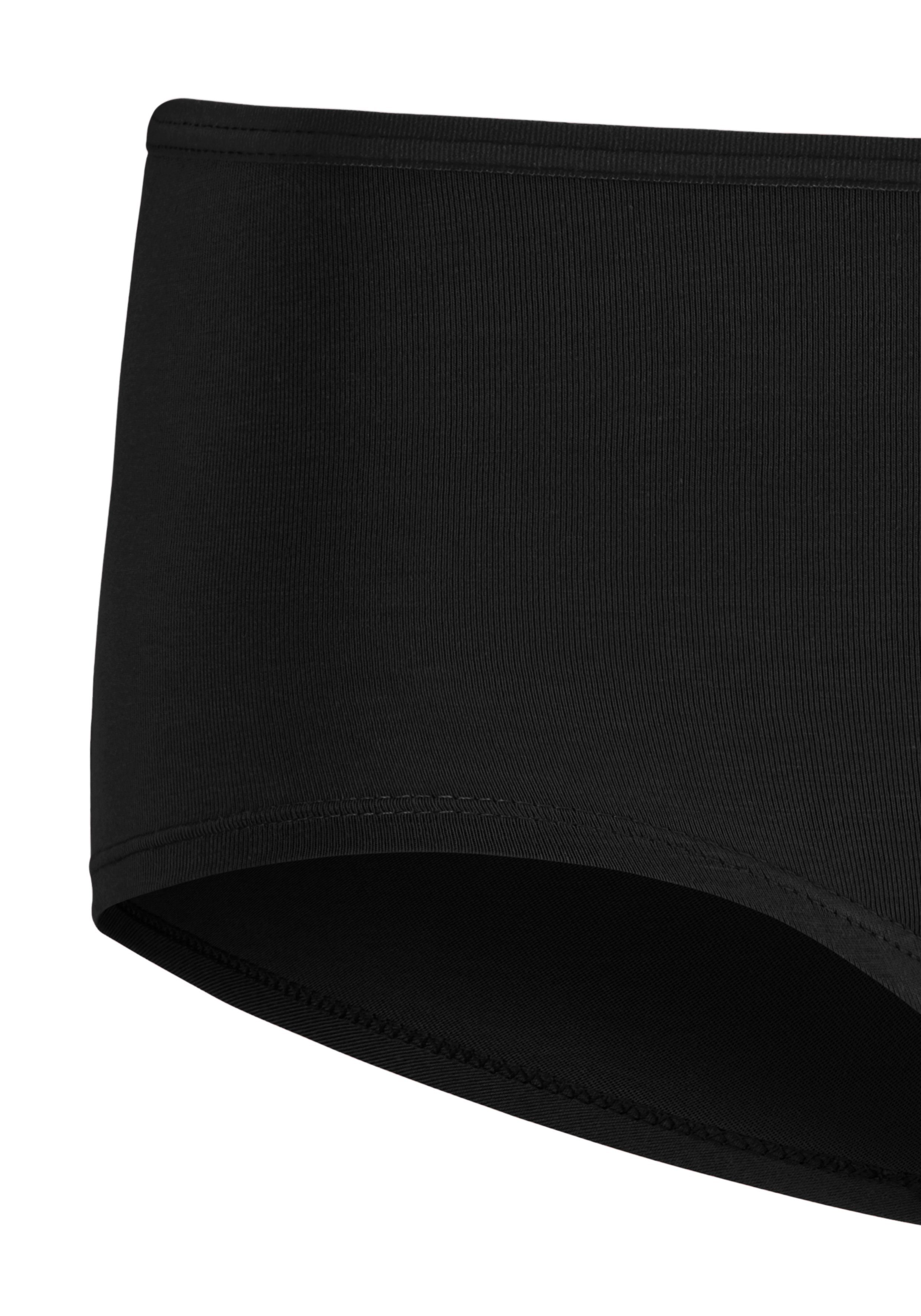 (Packung, 4-St) schwarz Hipster aus elastischer LASCANA Baumwolle