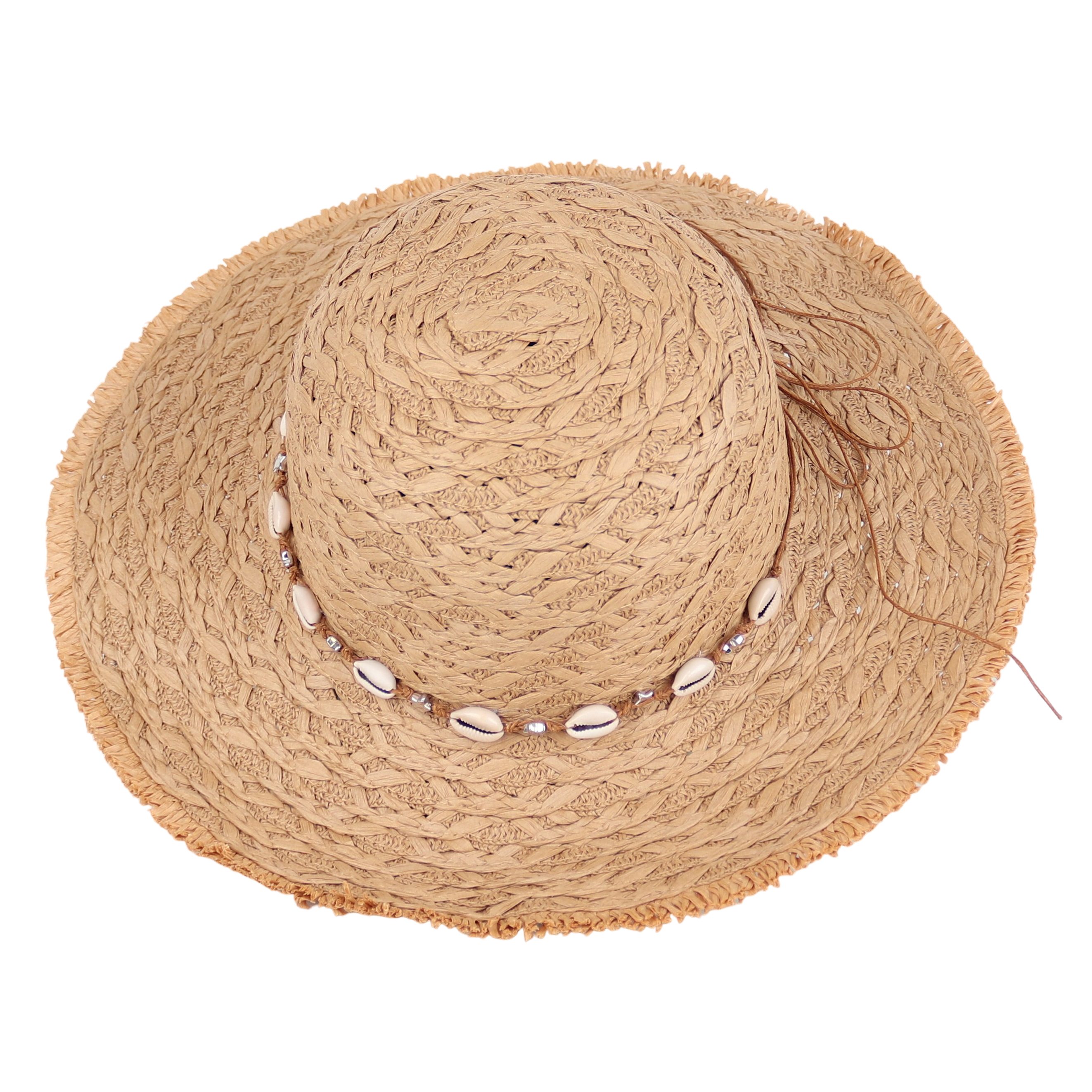 MIRROSI Strohhut Sonnenhut Sommerhut Strandhut Muscheln günstig online kaufen