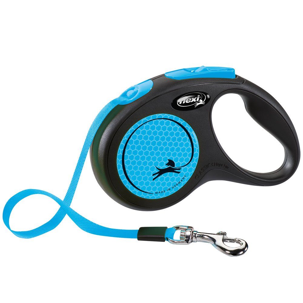 flexi Flexileine Flexi New Classic Neon Gurt-Roll-Leine Größe: S / Blau