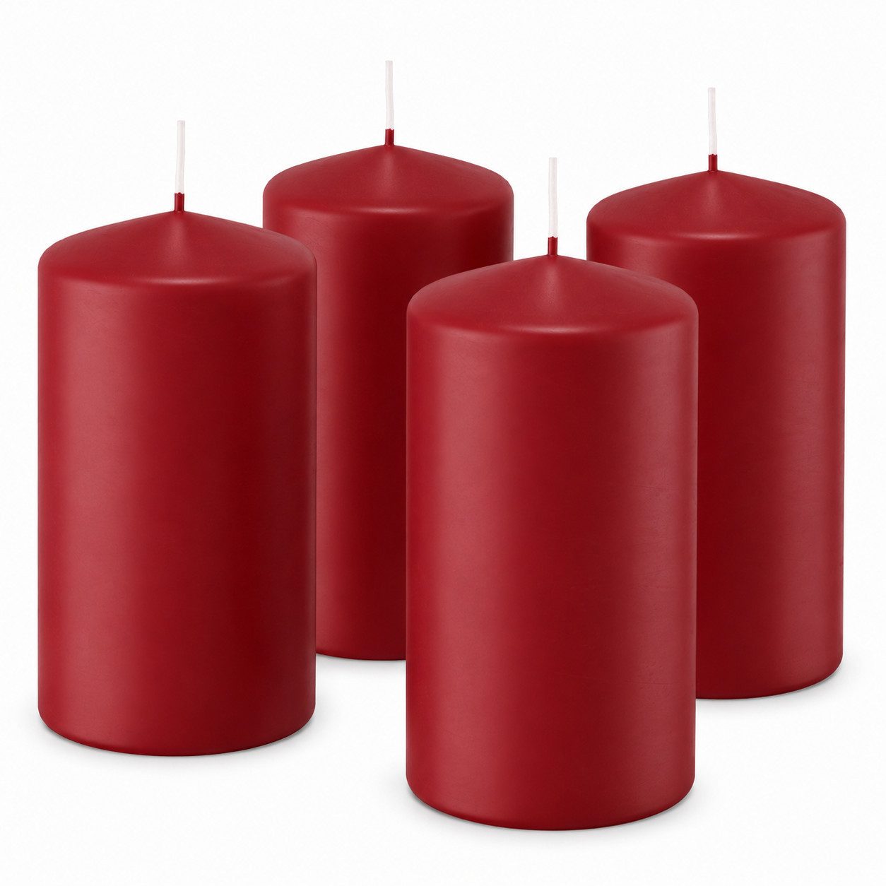 Wiedemann Kerzen Stumpenkerze 4er Set Adventskranzkerzen Altrot, Wiedemann Kerzen