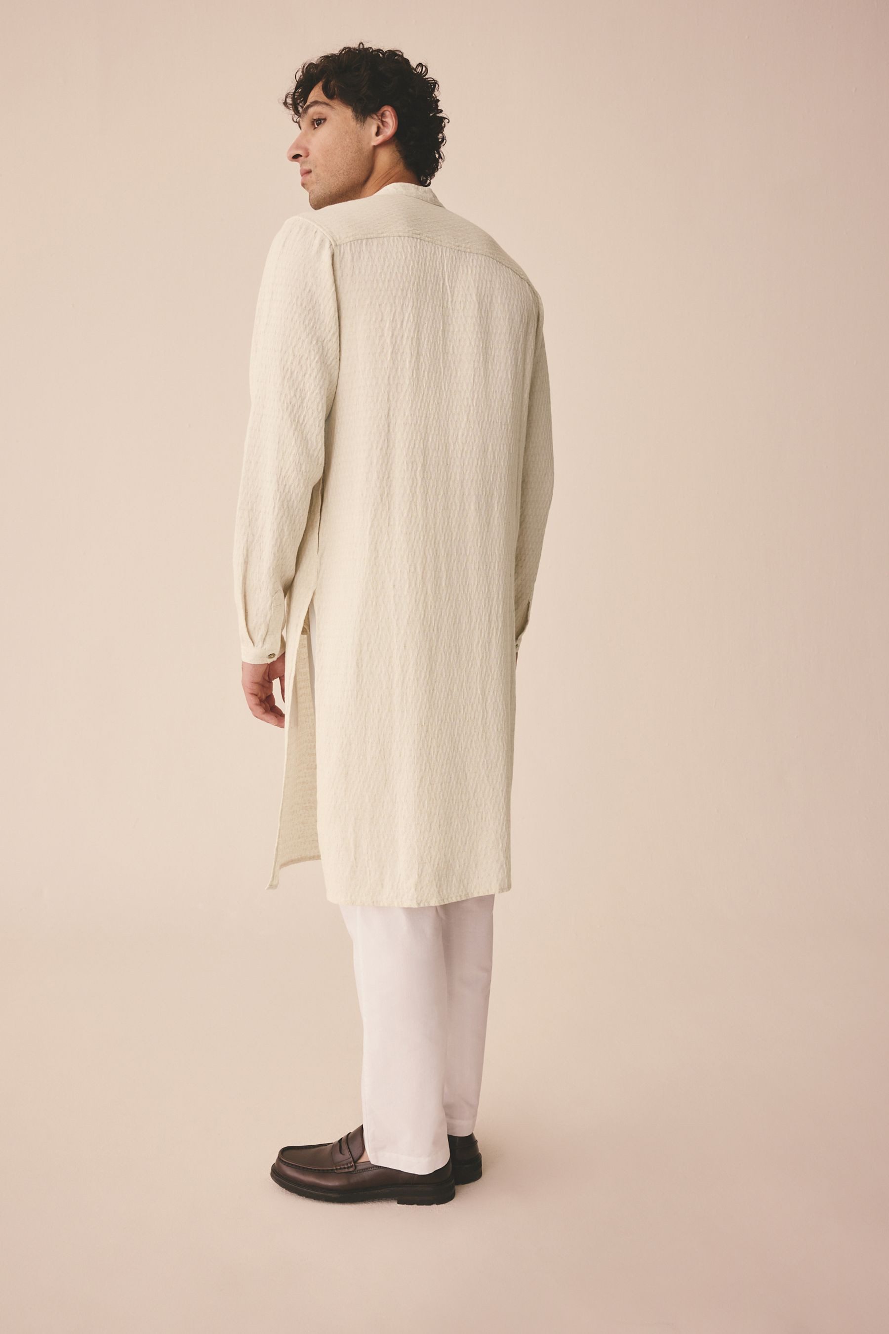 Next Langarmhemd Langes Kurta-Hemd (1-tlg) günstig online kaufen