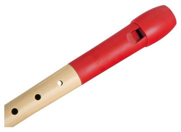 Classic Cantabile Blockflöte Pivella C-Sopran - 10 Flöten aus Ahornholz mit Kopf aus Kunststoff, dadurch ideal für Einsteiger - Inkl. Etui, Grifftabelle, Wischerstab und Korkfett, Sopran, (barock)
