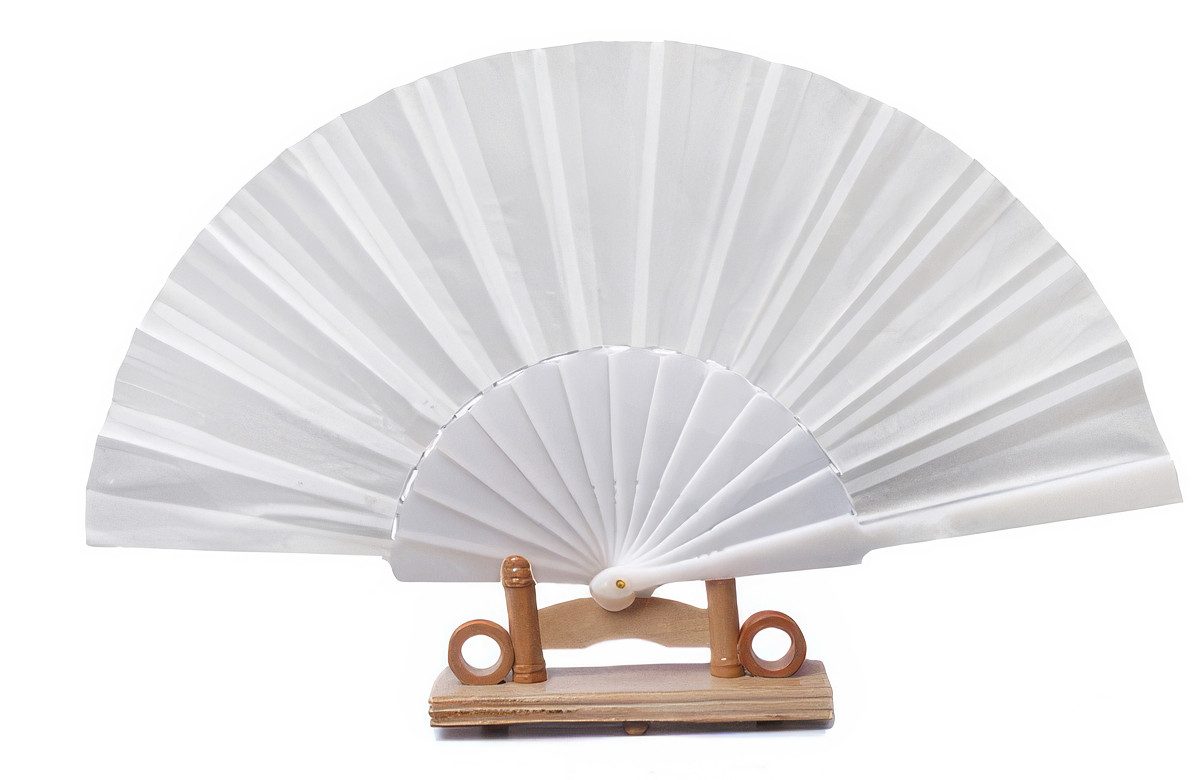 Yudu Handfächer Fächer Dekofächer Transparent mit Kunststoffstreben