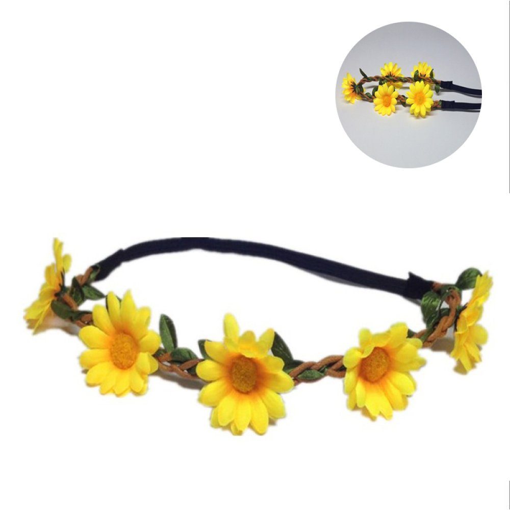 mit Girlande Jormftte Haarband Blumenkrone verstellbarem