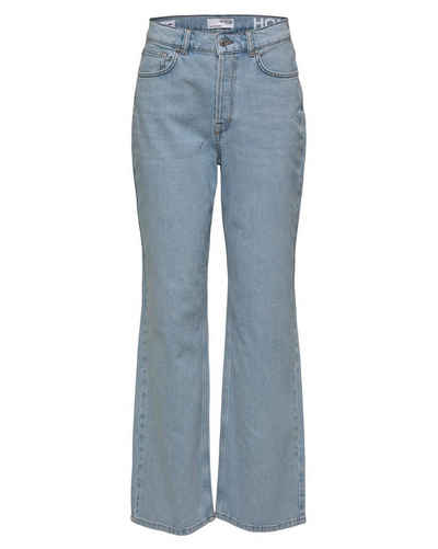 SELECTED FEMME 5-Pocket-Jeans Damen Jeans SLFALICE HIGH WAIST WIDE FIT (1-tlg)