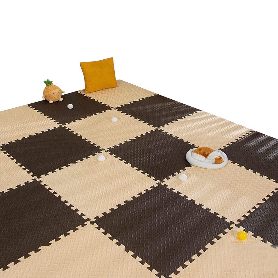 Puzzlematte 18Pcs Puzzlematte Baby Kinderspielteppich Spielmatte 30x30x1,2 cm