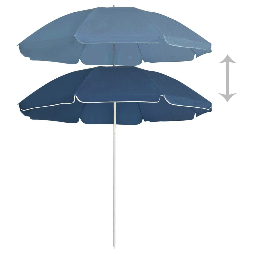 vidaXL Sonnenschirm Sonnenschirm mit Stahlmast Blau günstig online kaufen