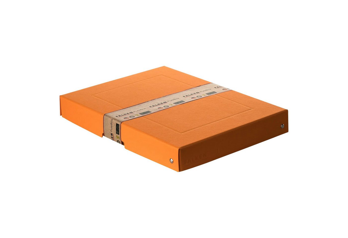 Thumbnail - Falken Archivcontainer 5x PURE Box Pastell DIN A4, Füllhöhe 40 mm - Orange - 22001832F, Ablageboxen