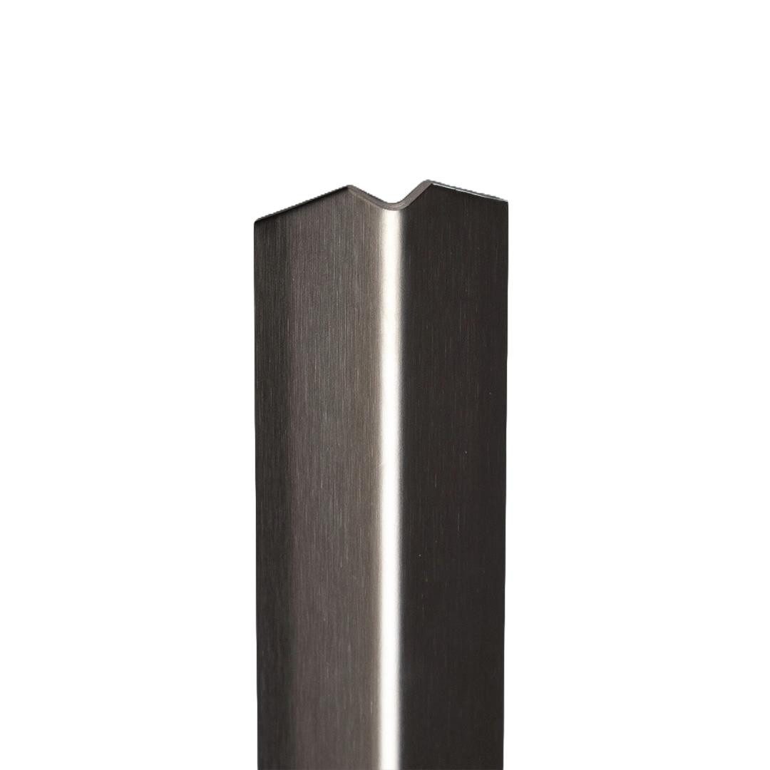 PROVISTON Eckprofil Aluminium, 20 x 20 x 1000 mm, Edelstahl matt, Bau- & Montageprofile
