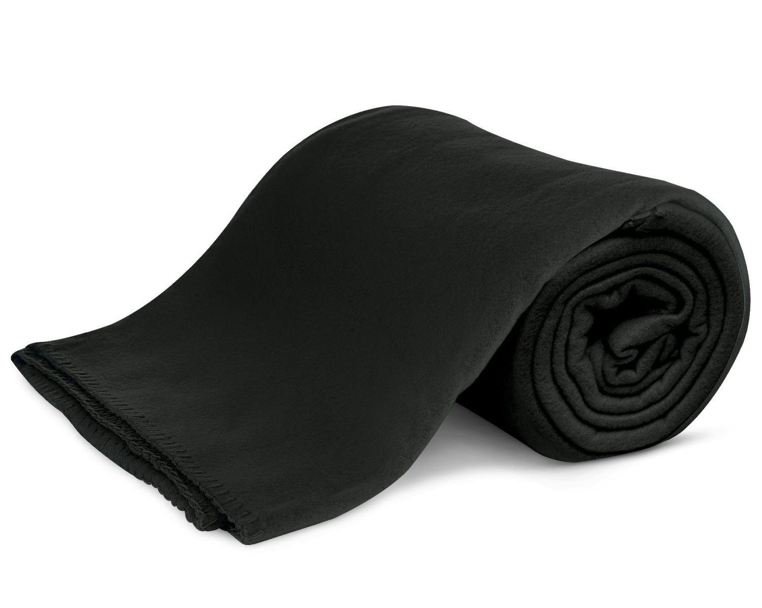 Wohndecke Polar-Fleece mit Antipilling, ca. 420g, 130x160 cm, KiGATEX, Ziersticheinfassung