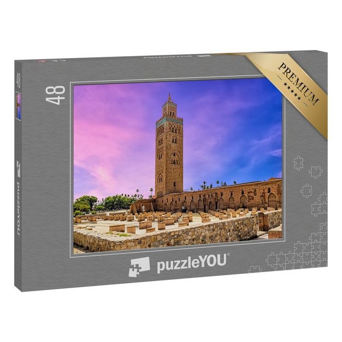 puzzleYOU Puzzle Koutoubia-Moschee in Marrakesch Marokko 48 Puzzleteile puzzleYOU-Kollektionen Marokko