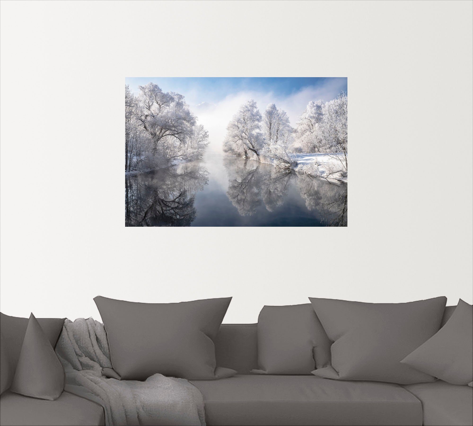 Artland Wandbild »Winter in Oberbayern«, Seebilder (1 Stück), in vielen Größen & Produktarten - Alubild / Outdoorbild für den Außenbereich, Leinwandbild, Poster, Wandaufkleber / Wandtattoo auch für Badezimmer geeignet-kaufen