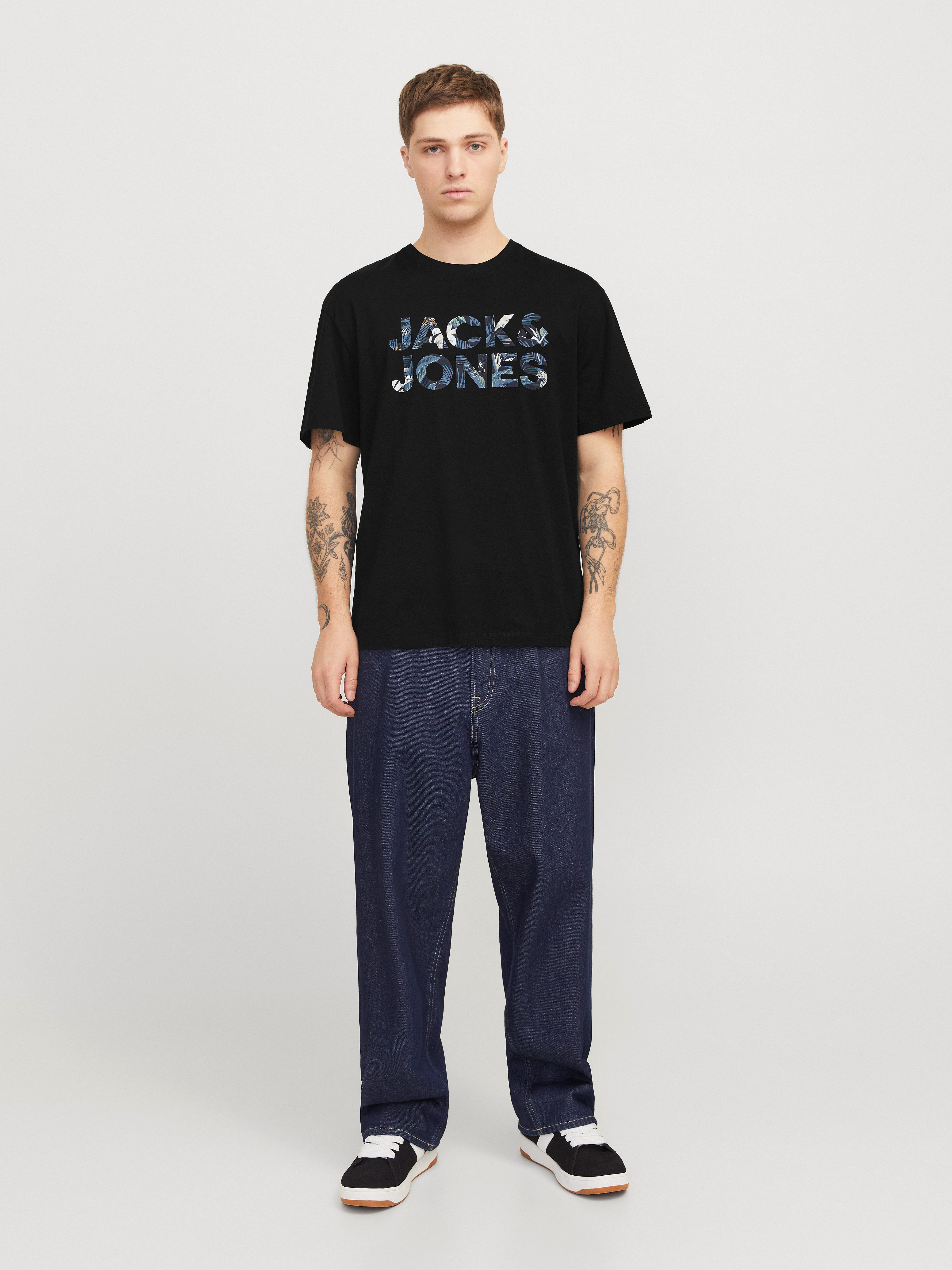 Jack & Jones Rundhalsshirt JJEBRYAN CORP LOGO TEE SS O-NECK NOOS mit Logo Druck