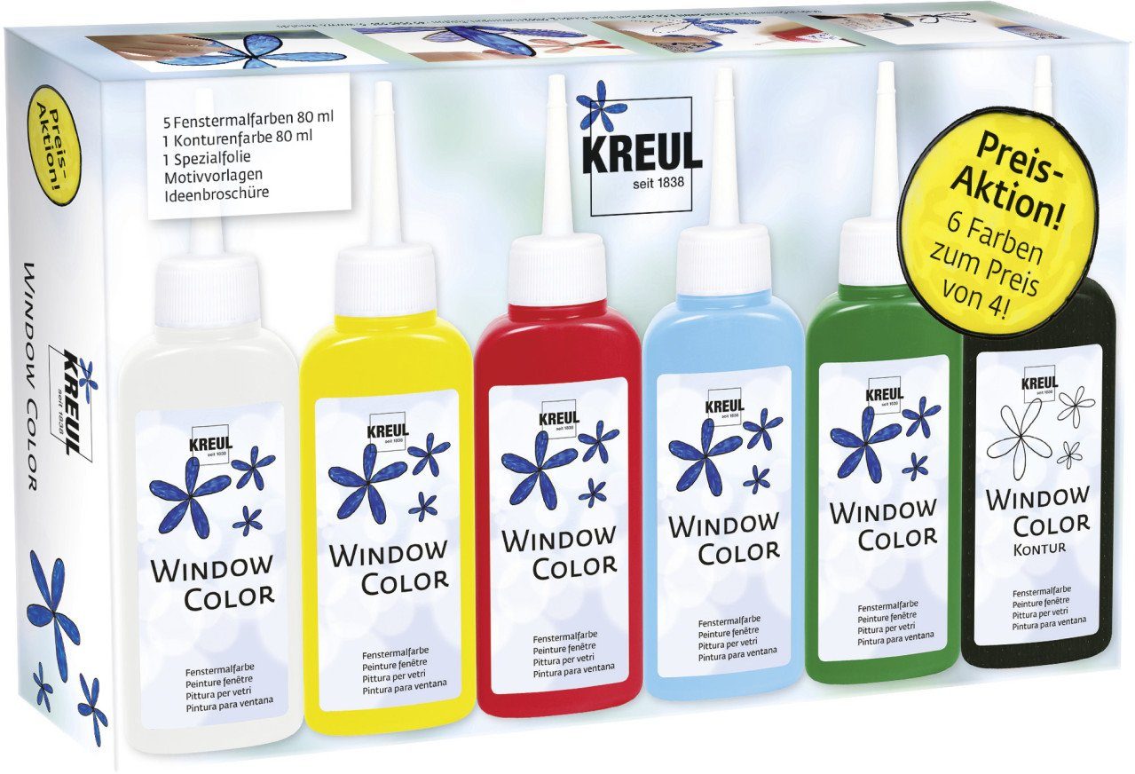 Bastelfarbe Kreul Window Color Aktionsset Set
