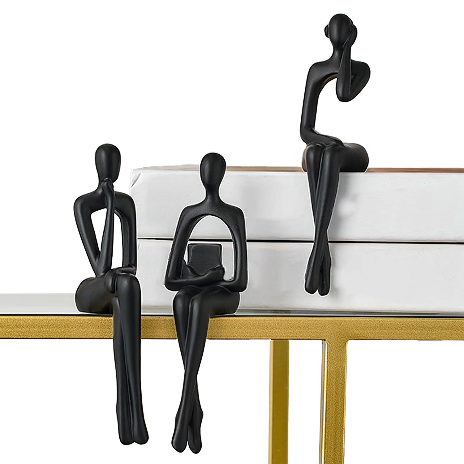 SURFOU Dekofigur 3 Stück Denker Statue Decorations für Wohnzimmer Regal Dek günstig online kaufen